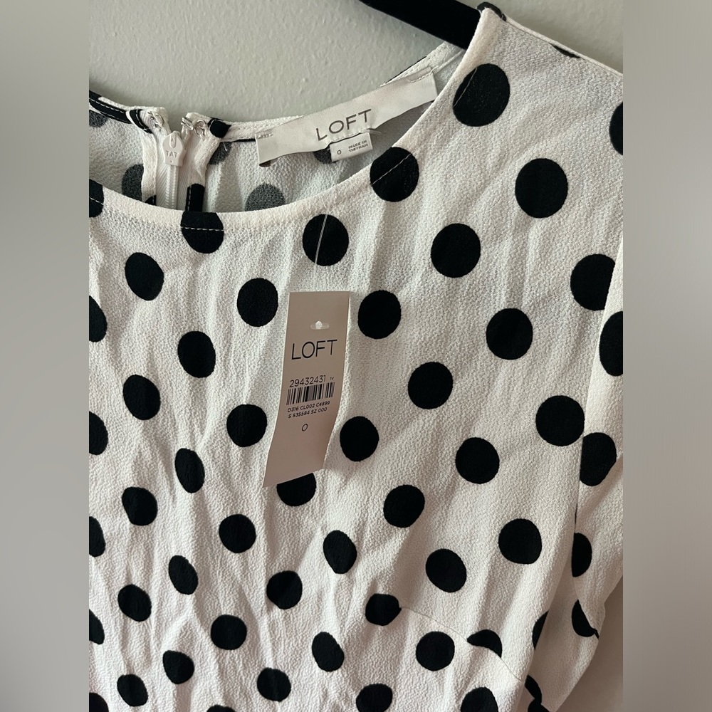 Loft polka dot midi dress NWT - Picture 3 of 4
